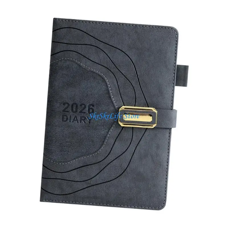 E65E 2026 Daily Schedule Book 365 Pages PU Thick Paper Professional Office Planner