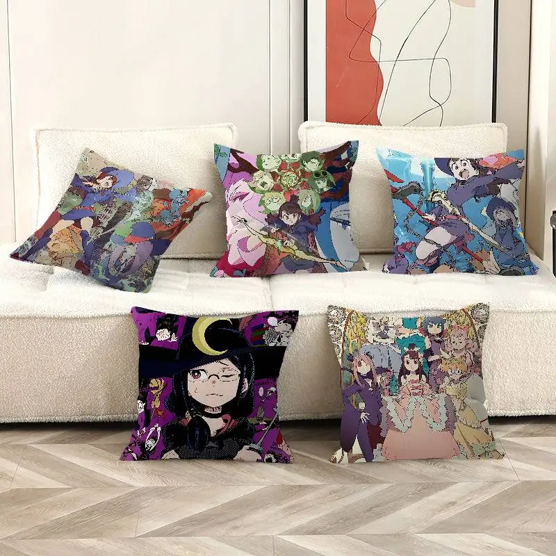 Anime L-Little Witch Academia Cushion Cover Inches Farmhouse Decor Home Throw Pillow Covers for Couch Decorations