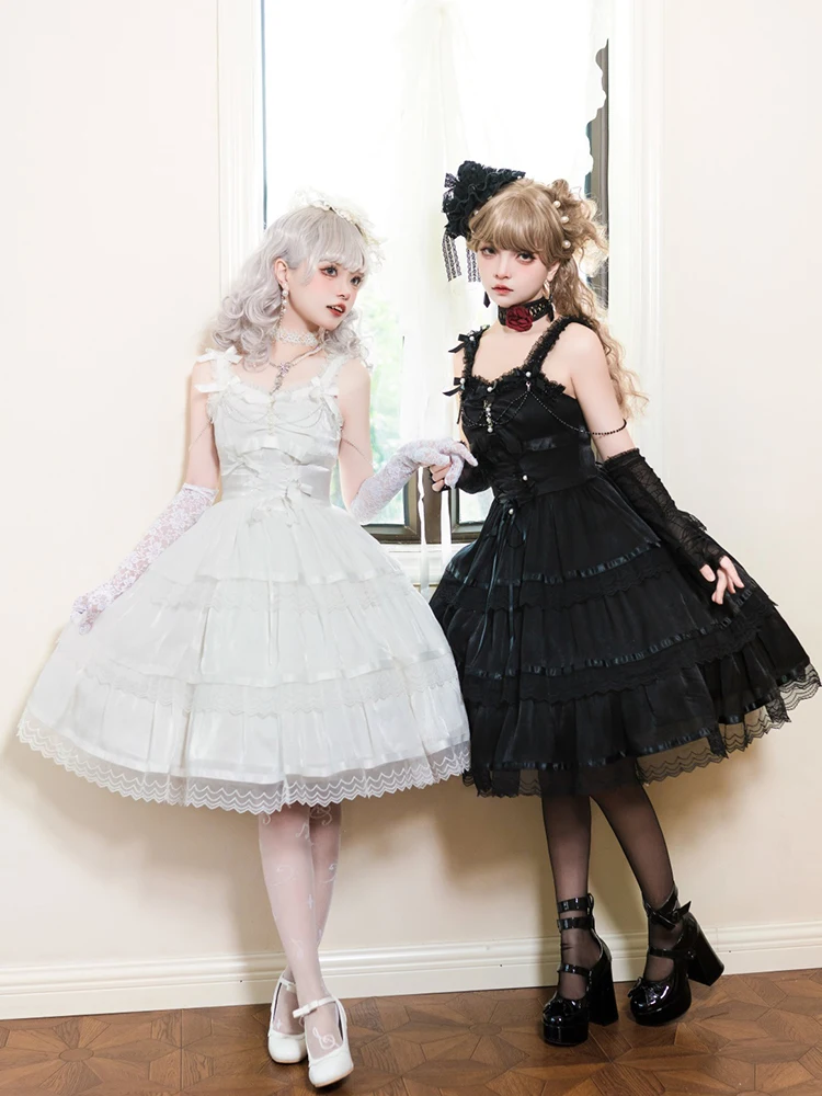 

Original Lolita Goth Dark dress Black and White jsk Gemini Sweet cute elegant LOLita dress