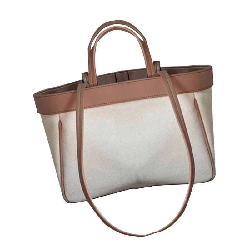 Bolsa portátil RIRI para mamãe com interior espaçoso couro para mamãe, bolsa ombro para essencial