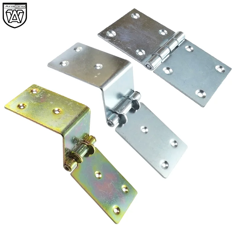 8Pcs Flat Galvanized Industrial Iron Plated Color Coated Long Hinge Cabinet Track Furniture Wooden Box Support Flap Hinge