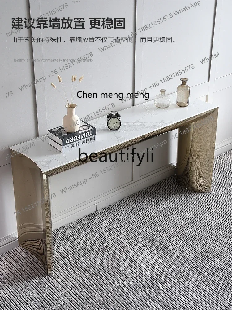 D178  Slate door cabinet, strip case,  simple modern living room, corridor against the wall, stainless steel entrance entrance t