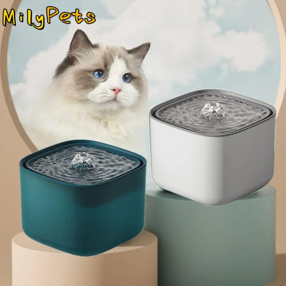 Fuente de agua automática para gatos de 3L, filtro de recirculación automático silencioso eléctrico, enchufe USB de gran capacidad, dispensador de agua para gatos para el hogar