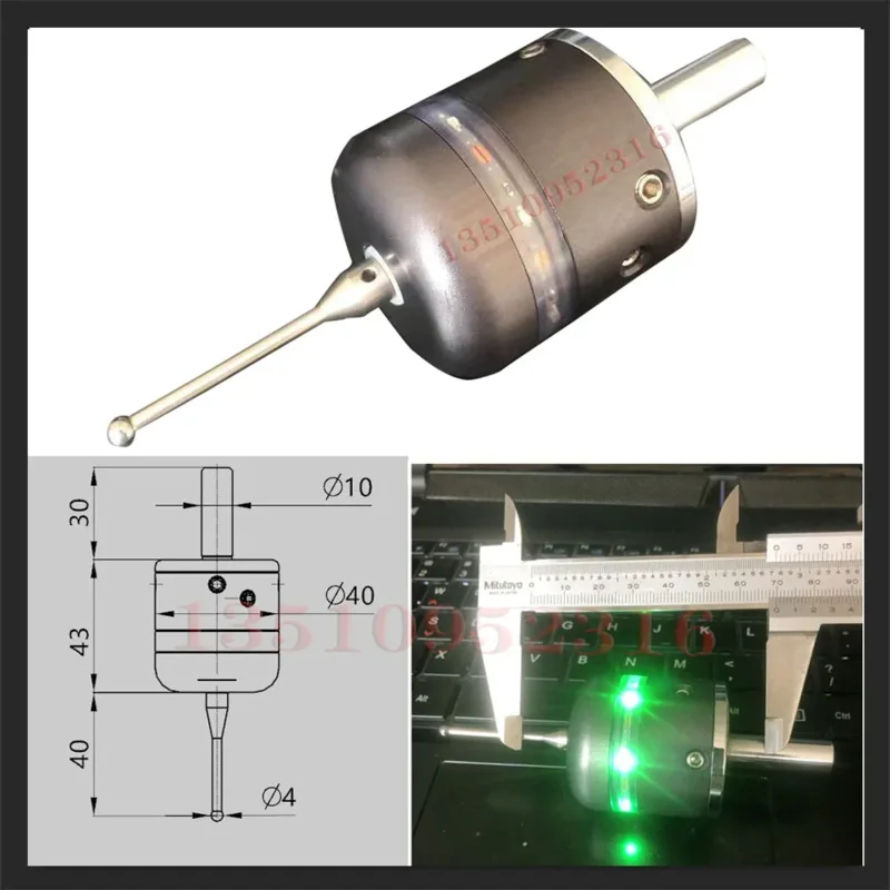 3D edge detector CNC 40mm contact probe suitable for metal workpiece measurement