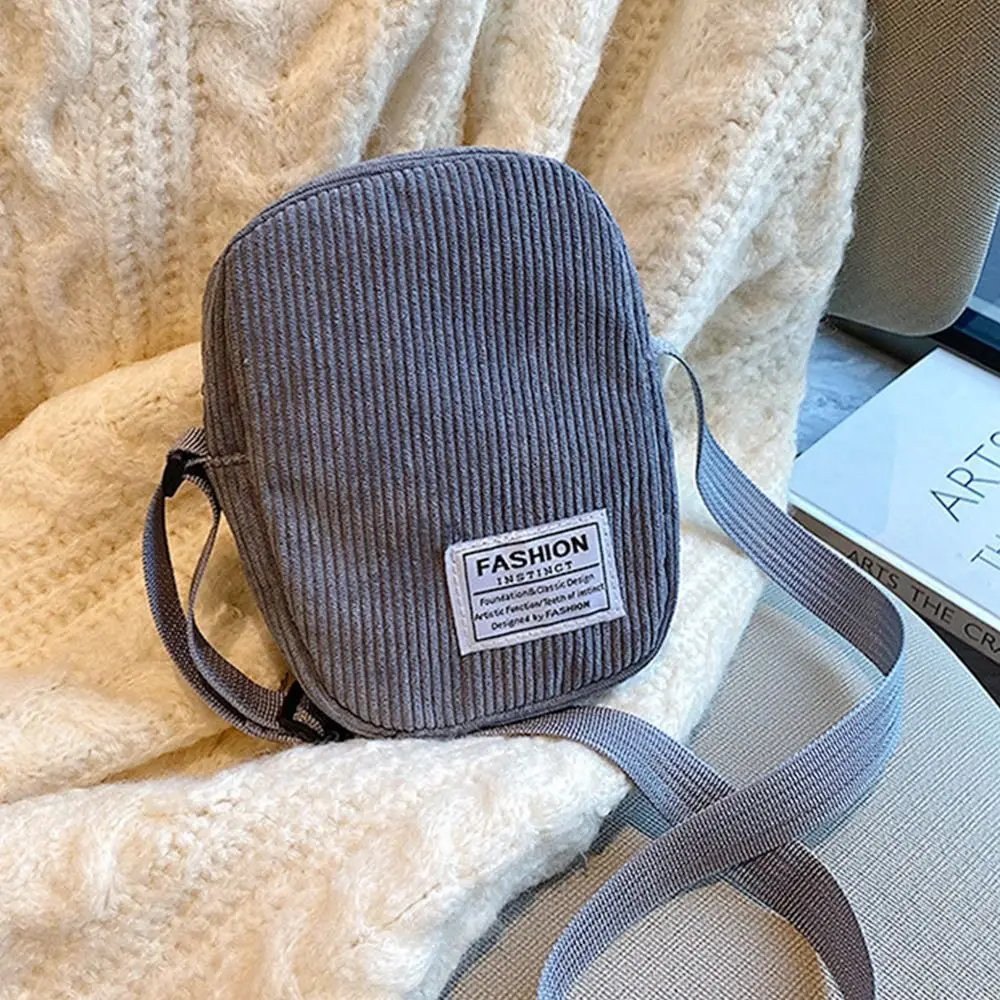 Fashion Phone Bag Corduroy Small Shoulder Bags Crossbody Messenger Bag Handbag Purse