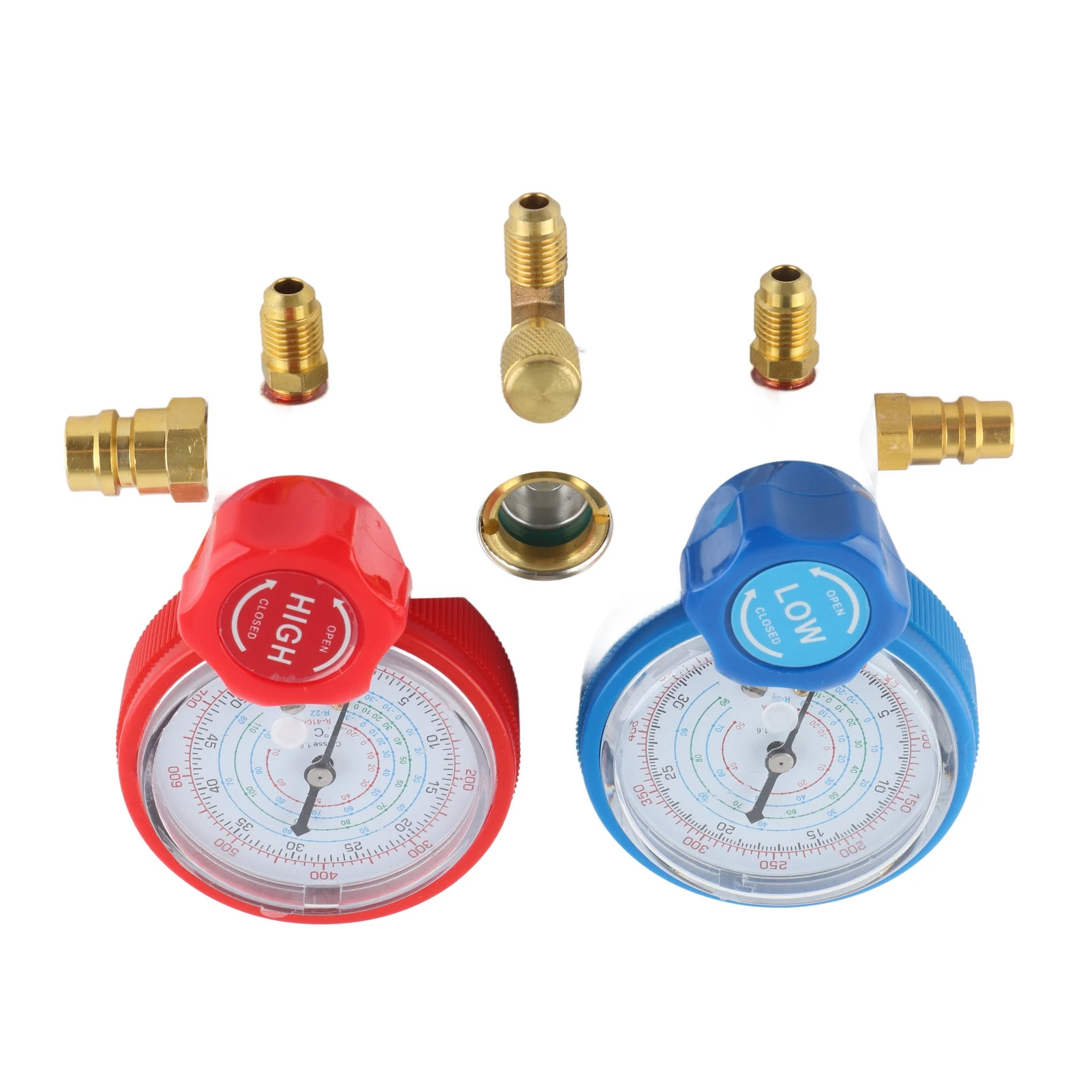 

3-сторонний диагностический коллектор переменного тока, набор инструментов для зарядки хладагента для R410A R22 R404