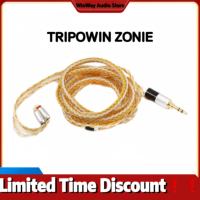 Tripowin Zonie 16 Core Silver Plated Cable SPC Earphone Cable QDC MMCX 2 PIN FOR KZ ZS10 PRO C16 C12 BL03