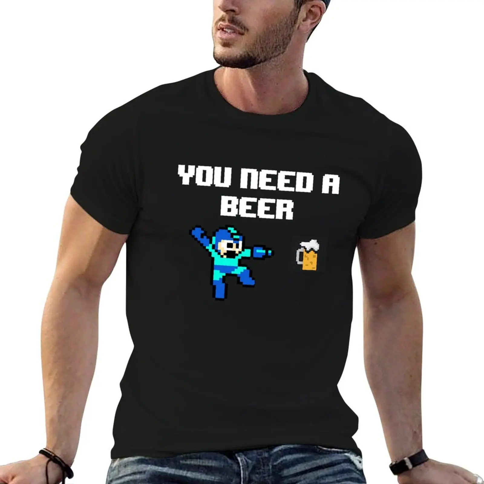 

shirts high You t luxury quality A - brand Need t MegaMan T-Shirt man designer shirt man Beer
