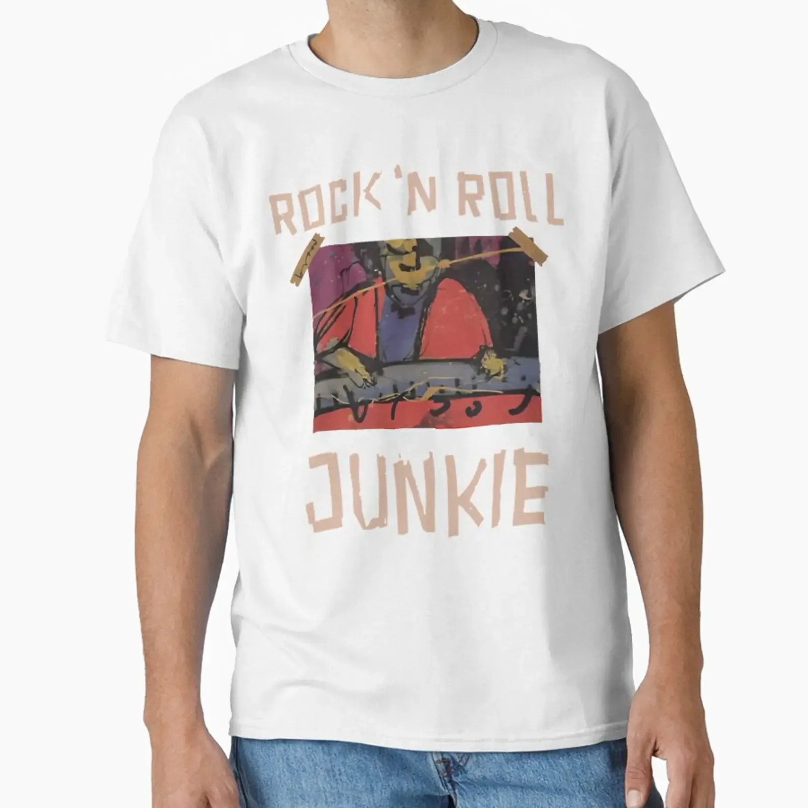 Herman Brood Rock _Amp_ Roll Junkie designed and sold by RandyMendoza66 vintage Washed designer clothes fashion Stretched