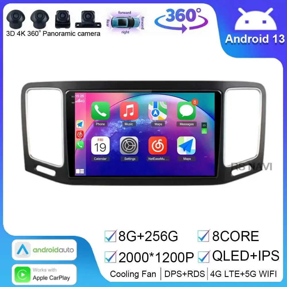 

Android 14 Auto For Volkswagen VW Sharan 2012 - 2017 2018 Car Radio Multimedia Video Player GPS Stereo 4G+WIF Carplay 360 Camera