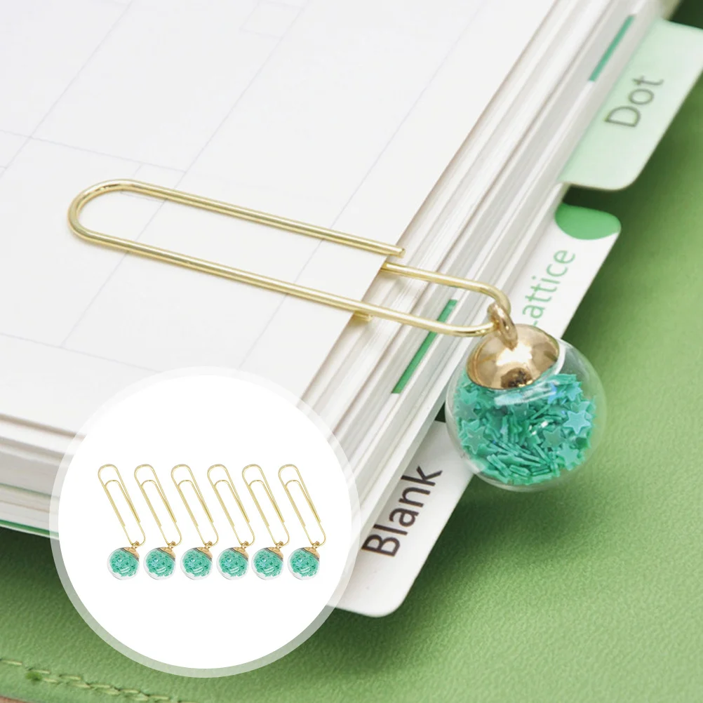 6 قطعة المشابك الورق الجميلة رائعتين كتاب بمناسبة دبابيس الورق المواد عالية الجودة غرامة براعة كبيرة للكتب أجهزة الكمبيوتر المحمولة #5