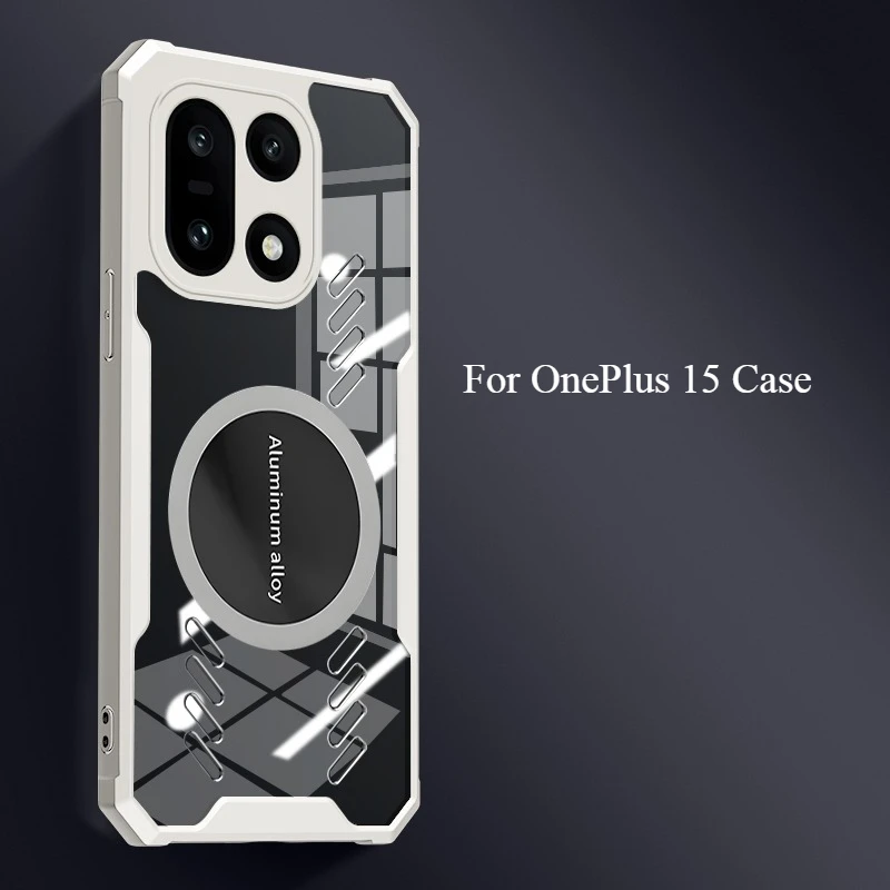 �tui de Ventilation par Dissipation thermique de refroidissement pour OnePlus 15 1 + 13 13R pour �tui magn�tique Magsafe housse de protection antichoc Capa