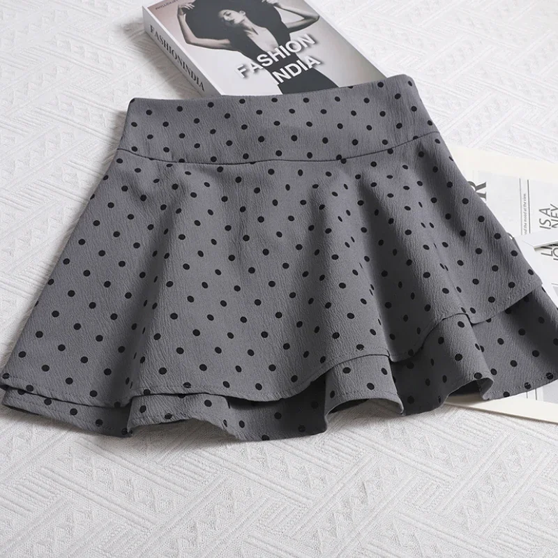 Polka Dot Skirt For Women 2025 Faldas Mujer De Moda Vintage Sweet Jupe Fashion Sweet Korean Saia A-line Summer Mini Skirts 7p454