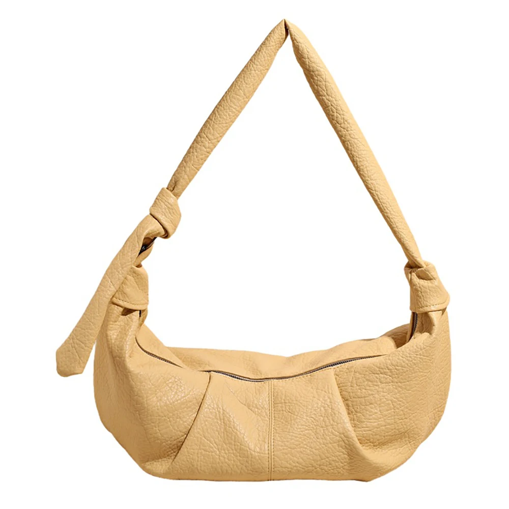 

Women Delicate Texture One Shoulder Bag Korean Style Solid Color Ins Soft Versatile Underarm Bags Daily Commute Handbags