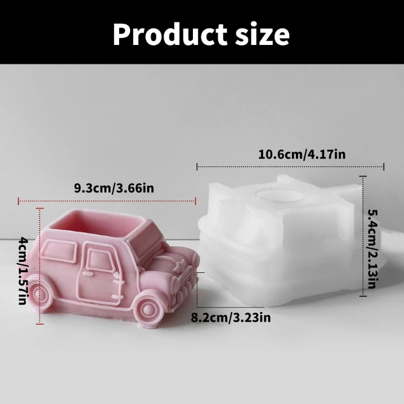 Creative Car Silicone Planter Molds Easy to Use Concrete Craft Moulds