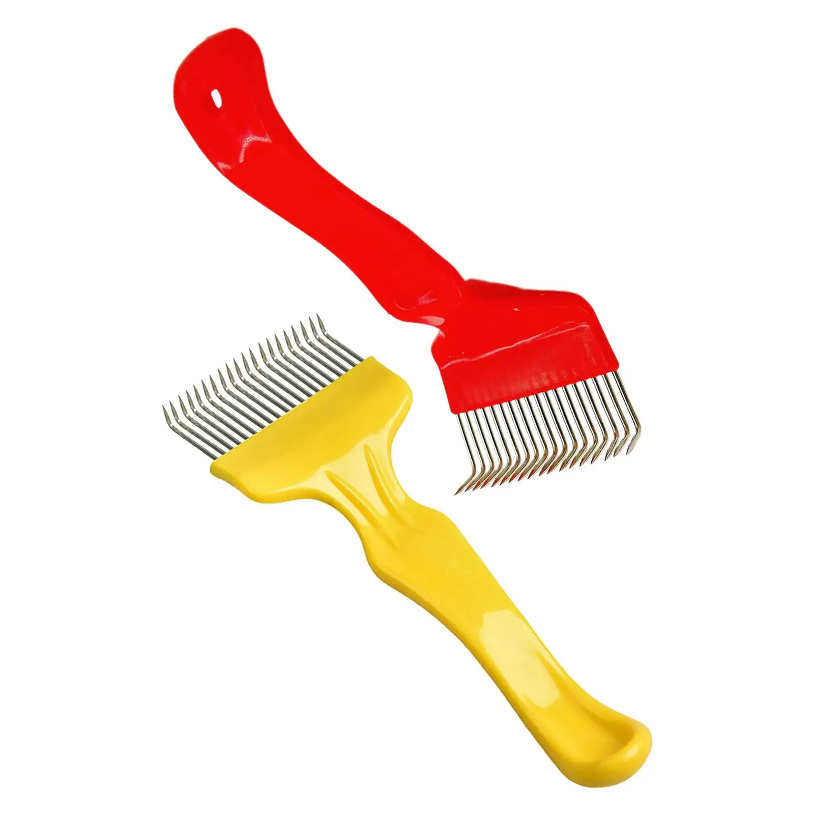 Durable Plastic Handle Beekeeping Uncapping Fork Stainless Steel Tines Extraction Tool for Honey Harvesting