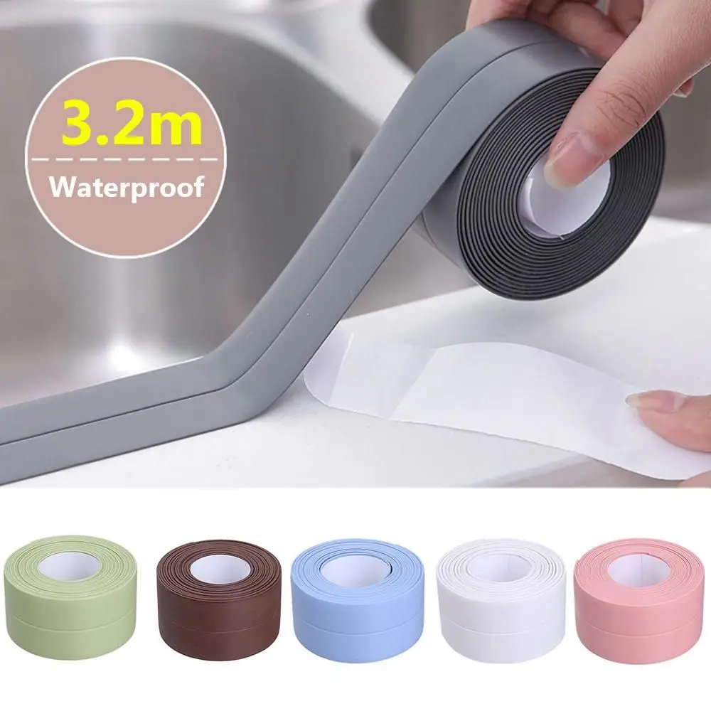 Mildew-proof Caulk Tape Self Adhesive Bathroom Tub Kitchen Sealant Strip Toilet Countertop Shower Tile Sealer Household