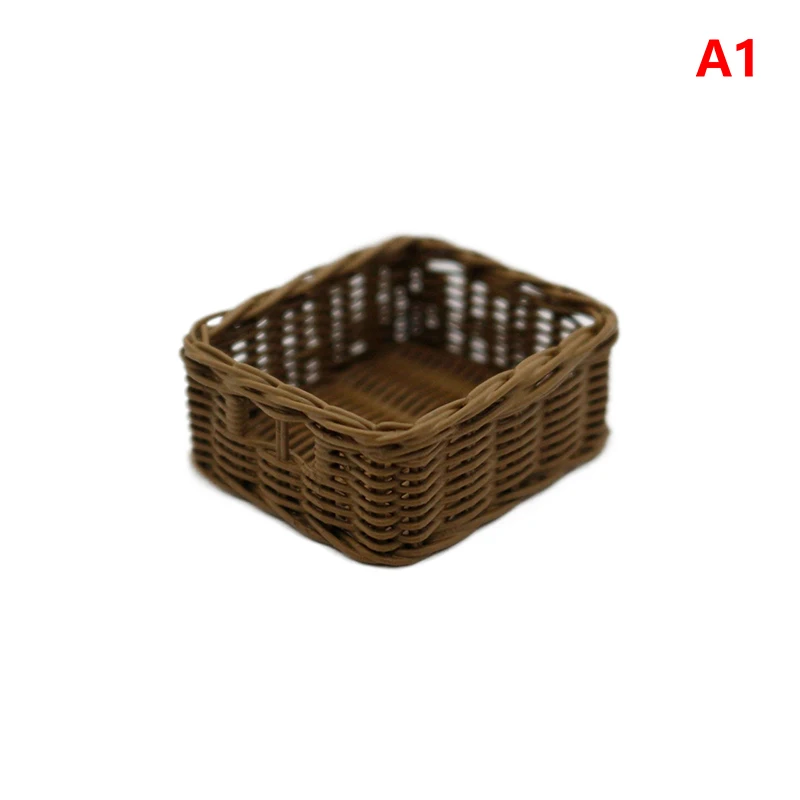 1Pcs Dollhouse Miniature Bread Basket Vegetable Food Storage
