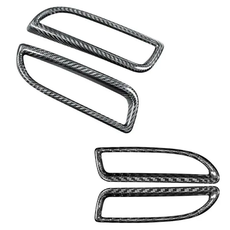 

ABHX-настоящее углеродное волокно, внешние аксессуары для автомобиля, задняя противотуманная фара, рамка, декоративная отделка, защита для Fiat 500 Abarth 595