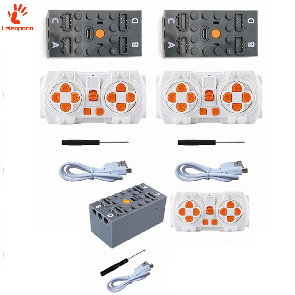 1/2/3PCS Charg Power Module 8 Channel APP Linear Motor Remote Control for Power Functions Car Truck Building Block Accessories