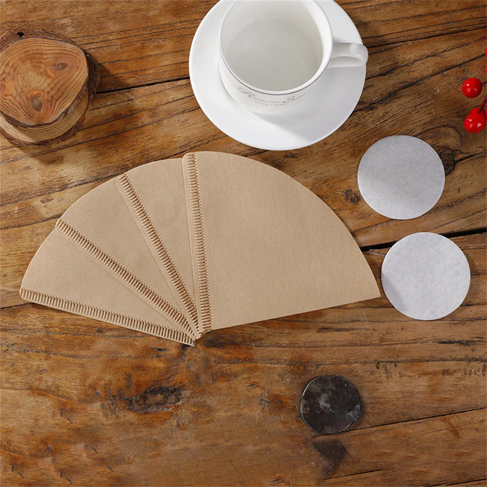 100 stücke Kaffeefilter papier V-förmiges Holz zellstoff Tropf papier V60-01 Kegel Kaffee Sieb Beutel Espresso Tee Aufguss Zubehör