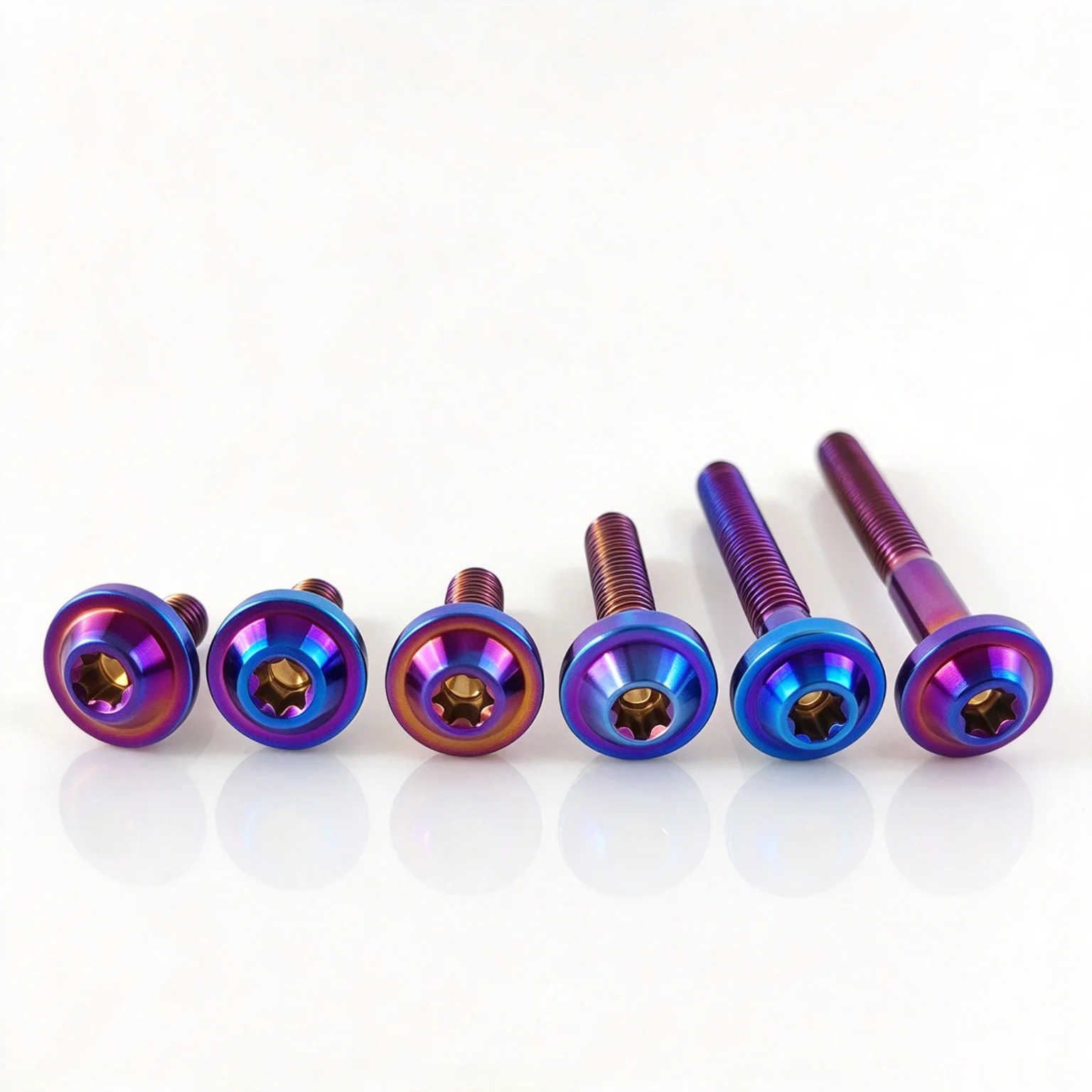 Titanium Torx Bolts T30 - Grade 5 TC4 Umbrella Head Screws M5 M6 M8x10/12/15/20/25/30mm Lightweight Rust-Proof- Bike MTB 2Pcs