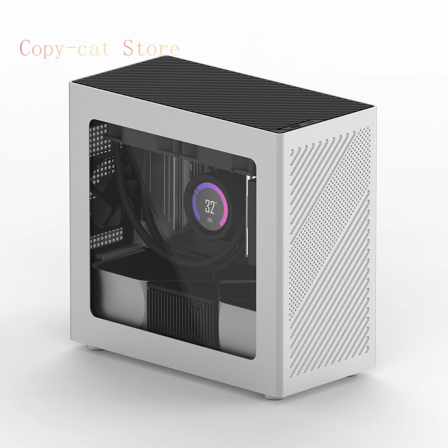 New COOJ Z18 Side Transparent MATX Aluminum Alloy Integrated Molding Shell Directly Inserted Into Water-cooled ITX Computer Case