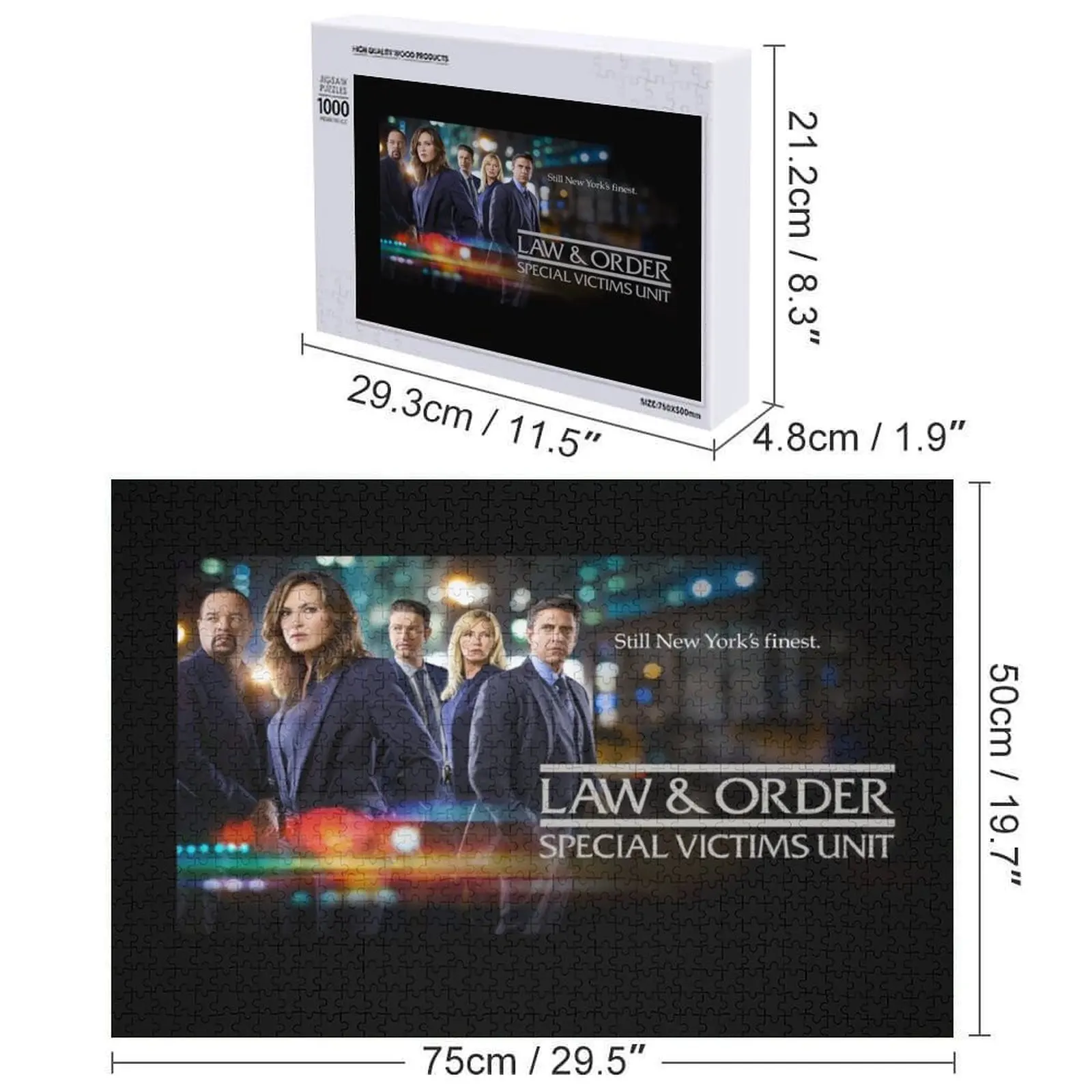 Puzzle SVU - Stále Najlepsze w Nowym Jorku, Personalizowane z Zdjęciem, Drewniane Prezent z Imieniem, Drewniane Puzzle z Własnym Imieniem