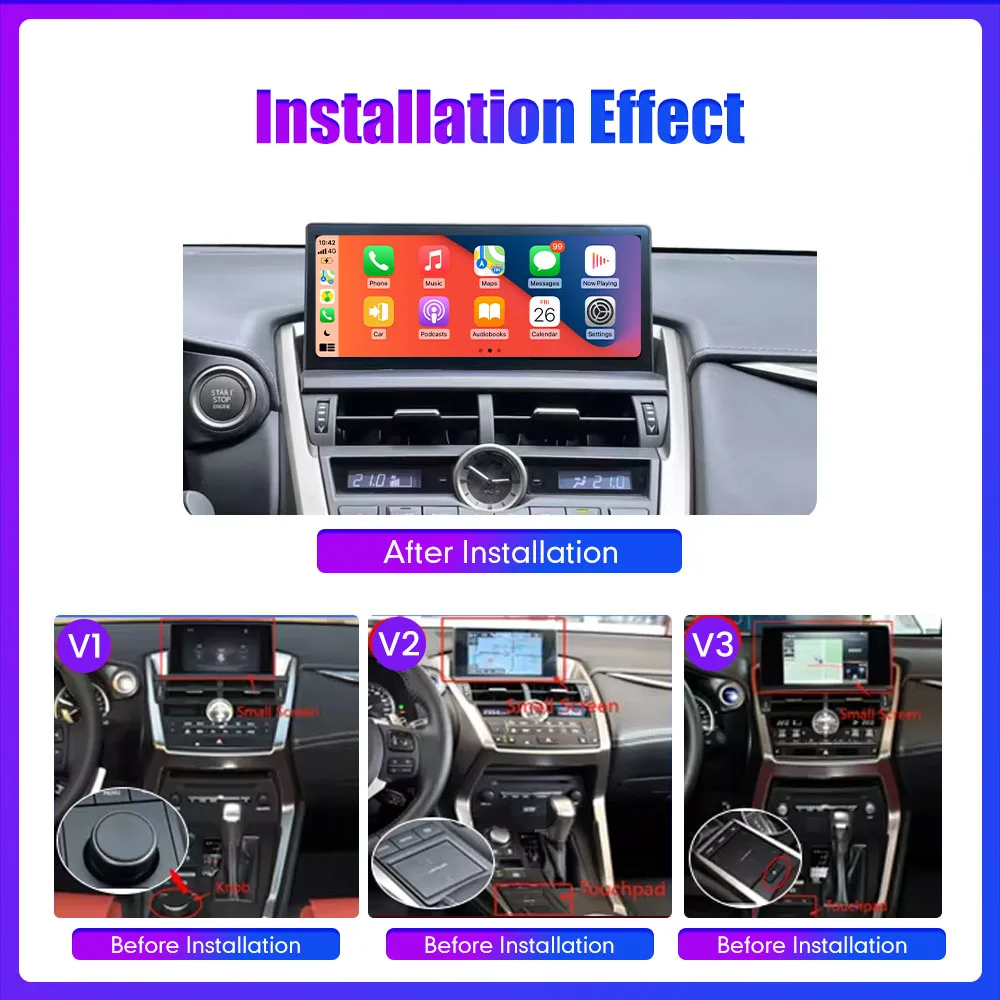 10.25 Inch Android Car Radio For Lexus NX NX200 NX200T 300h 2014-2020 GPS Navigation Multimedia Player Carplay Android Auto IPS