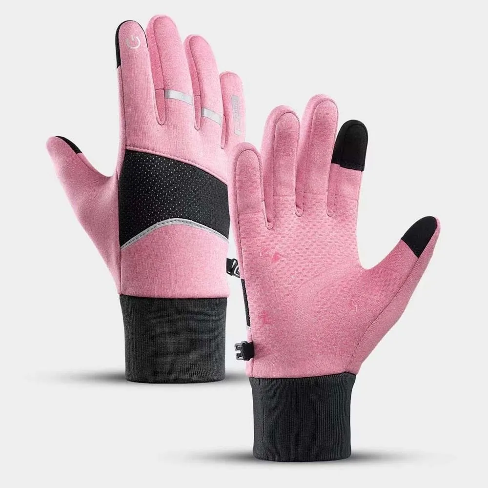 القطبية الصوف سميكة قفازات عاكسة شريط مكافحة سبلاش المياه للجنسين يندبروف قفازات سوين شاشة تعمل باللمس قفازات الاصبع #2