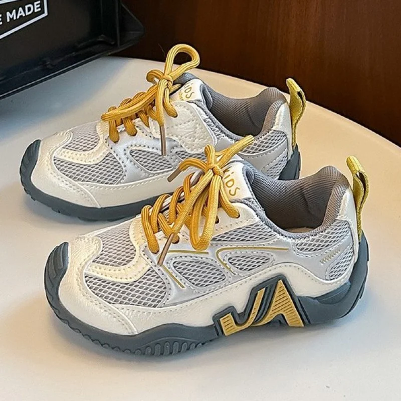 

Fashion Sport Shoes For Children Mesh Breathable Teenager Kid's Sneakers Ergonomics Anti-slippery Boy's Girl's Running Shoe