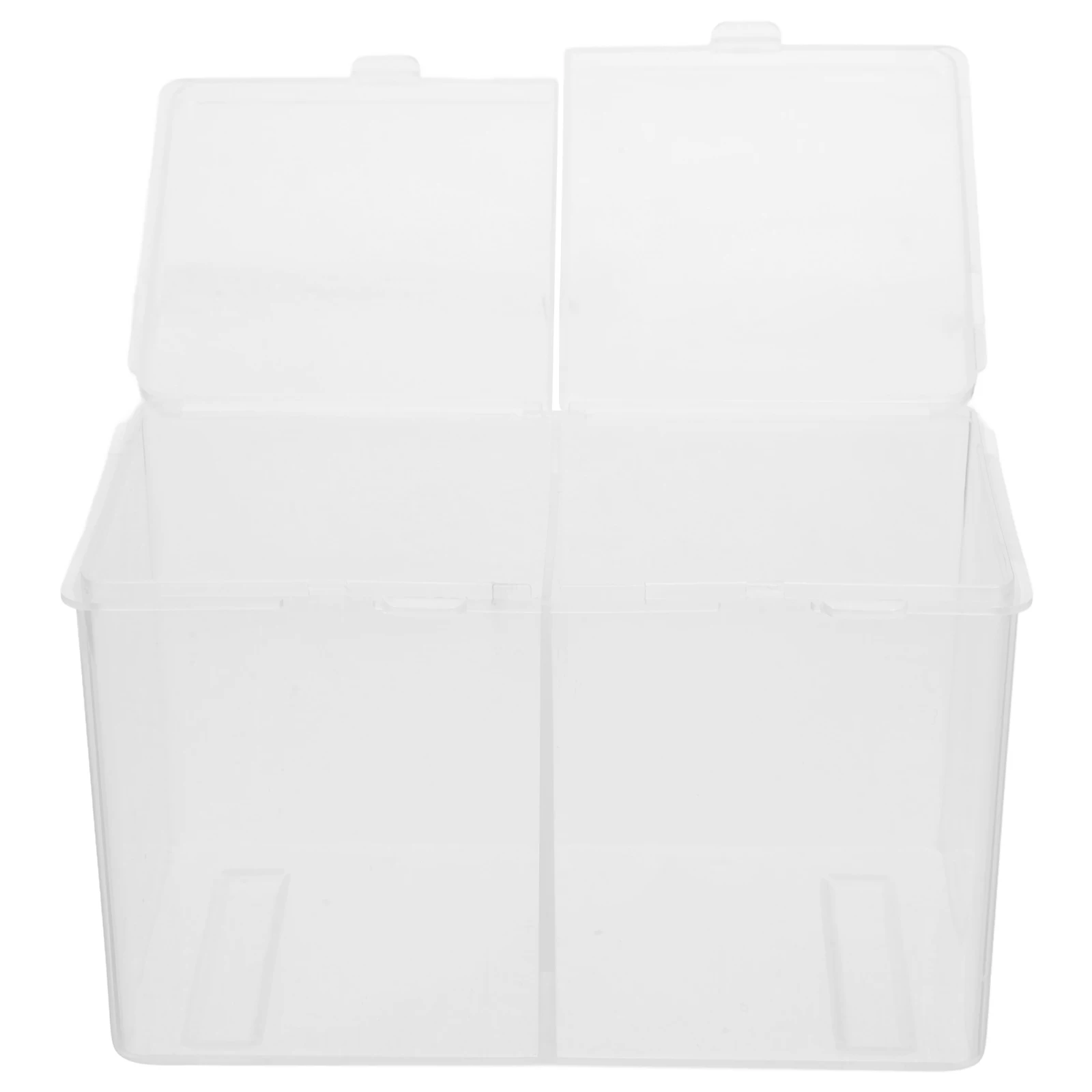 

2pcs Cotton Storage Box Transparent Premium Material Bathroom Bedroom Makeup Organizer White Case Container