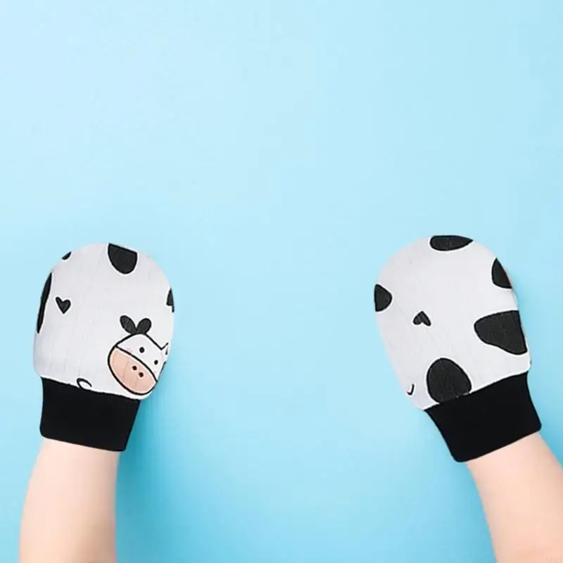 L8RB Baby Fäustlinge Socken Setzen Sie keine Kratzfäbchenkindkind -Baumwollhandschuhe und Schuhe