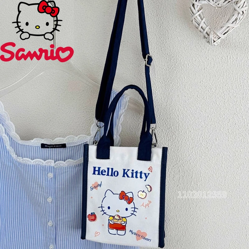 

Hello Kitty новая парусиновая сумка через плечо, роскошная брендовая оригинальная мини-женская сумка, милая мини-женская сумка с героями мультфильмов