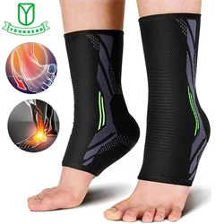 Sports Ankle Brace Compression Sleeves Plantar Fasciitis Sock for Achilles Tendonitis Joint Pain Reduces Swelling Heel Spur Pain