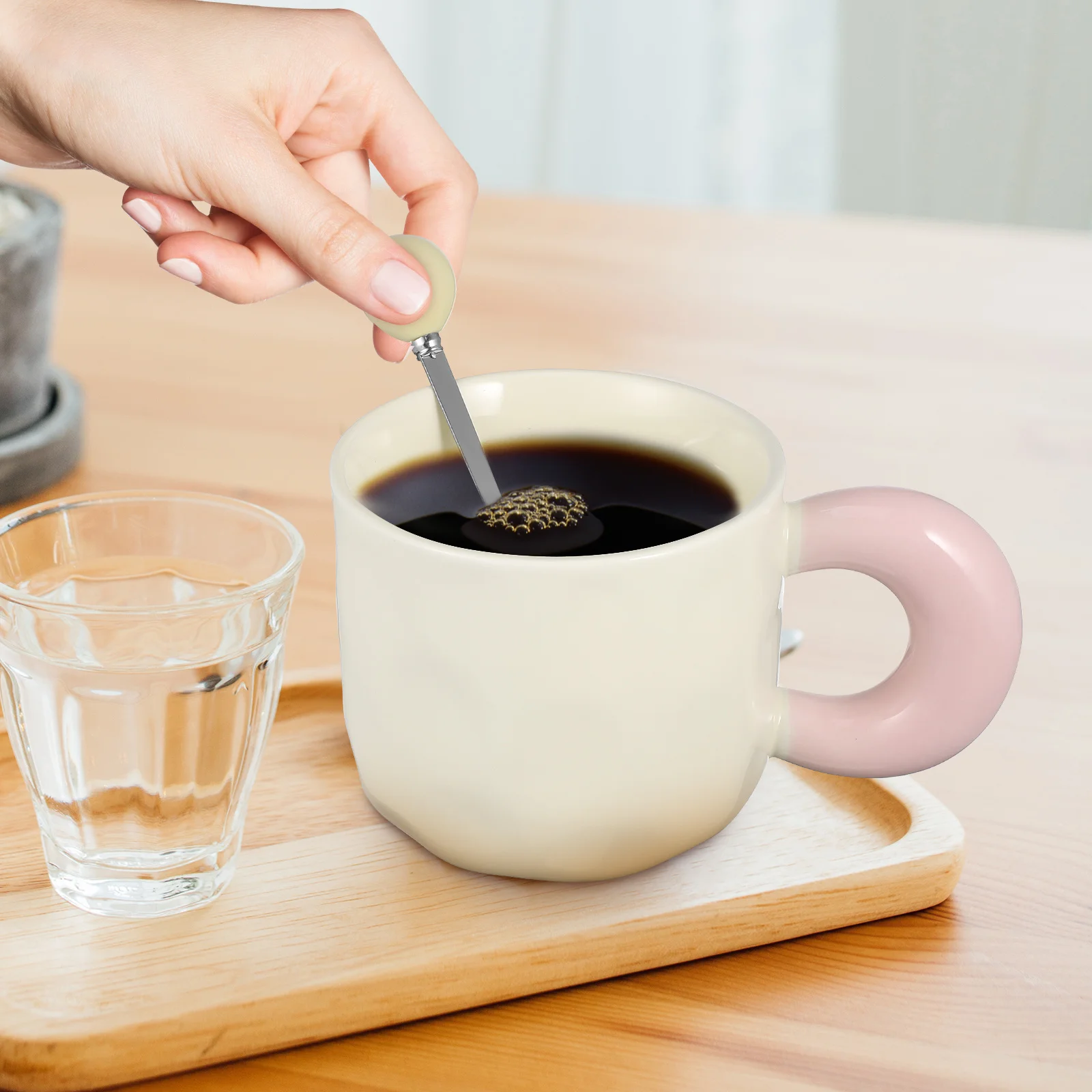 

1 комплект, керамическая кружка ярких цветов, милая утренняя кофейная кружка, чашка для завтрака, чая, большая керамическая чашка с крышкой, ложка 301-400 мл, большие кофейные кружки