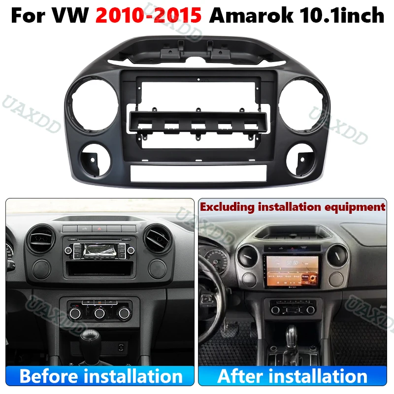 Car A/C AIR VENT Radio Android Frame Fascia CD Kit Panel Dashboard Air Conditioning Vent Grille Assembly For VW 2010‑2015 Amarok