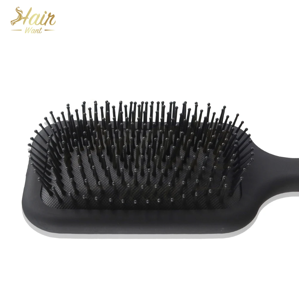 Hair Want Large Square Air Cushion Hair Brush – Anti-Static Paddle Detangling Comb for Hair Extensions, Scalp Massage Brush
