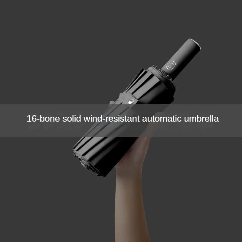 Umbrella Academy 16 Skeleton Umbrella Fully Automatic Sun Umbrella Sun Protection Sun Protection Folding Sunshade Umbrellas