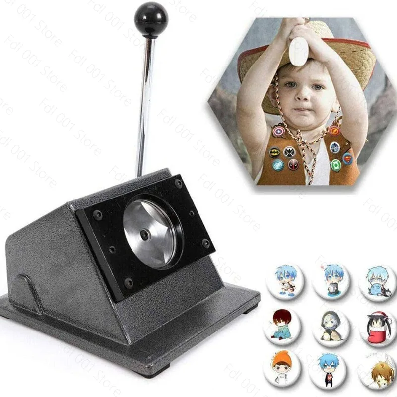 Badge round cutter 58MM desktop round cutter, badge bar cutter cutting card machine, metal manual paper cutter