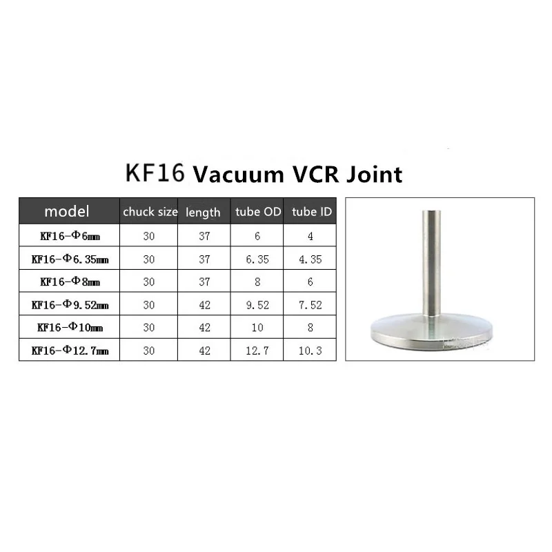 Kf16 kf25 kf40 kf 50 flange para vácuo vcr junção braçadeira junção 304 aço inoxidável virola vácuo junção conector