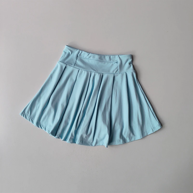 Damen Kurzer Rock Tennis Yoga Sportbekleidung Laufshorts Sommer Fitness Hochtaillierter Rock mit Taschen Outdoor-Anzug – Detail 5