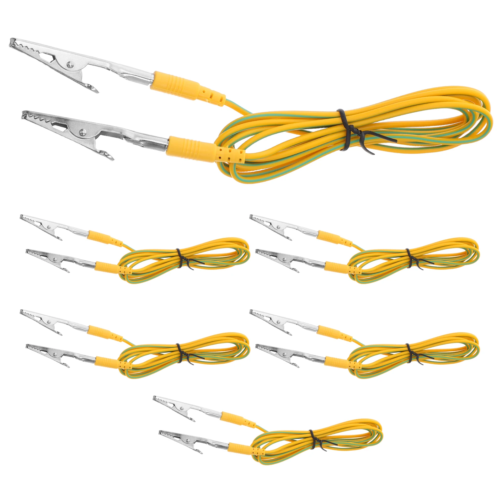 

5pcs Anti-Static Grounding Wire Dual Clip Esd Protection Flexible Long Distance Stable Connection For Labs Dual