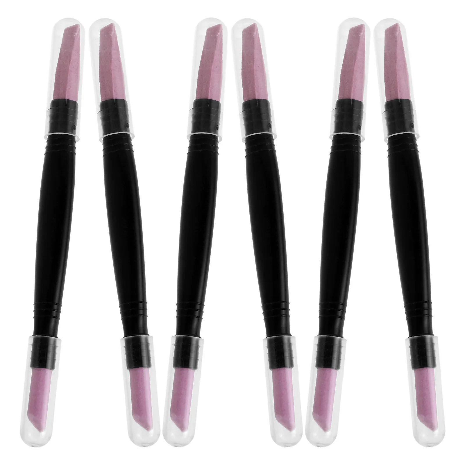 

6 Pcs Dead Skin Polishing Pen Nail Sharpener Grinding Stick Dual Headed Plastic Manicure Tool Cuticle Remover Sanding Pen