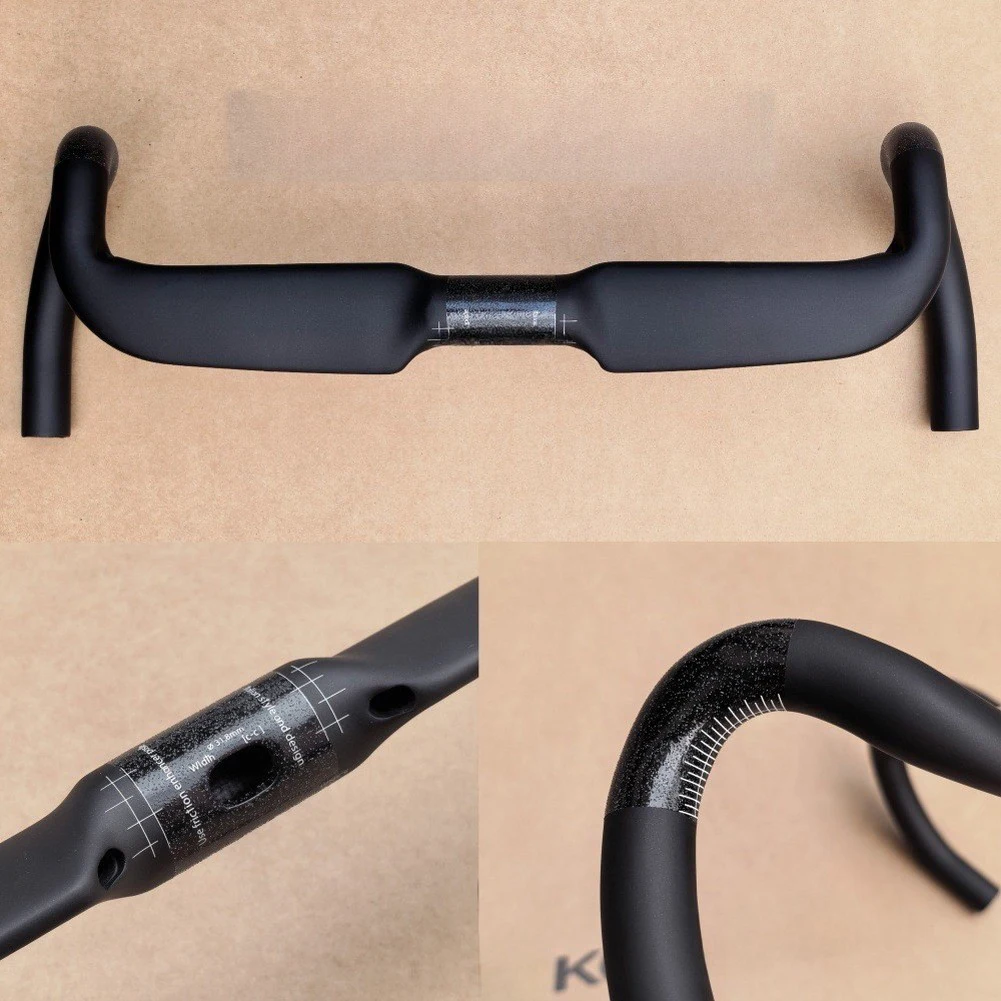 

All-in-one Routing Carbon Fiber For GRAVEL Handlebar Road Bicycle Handlebar Carbon Ultralight Big Flare Bar 380/400/420/440mm