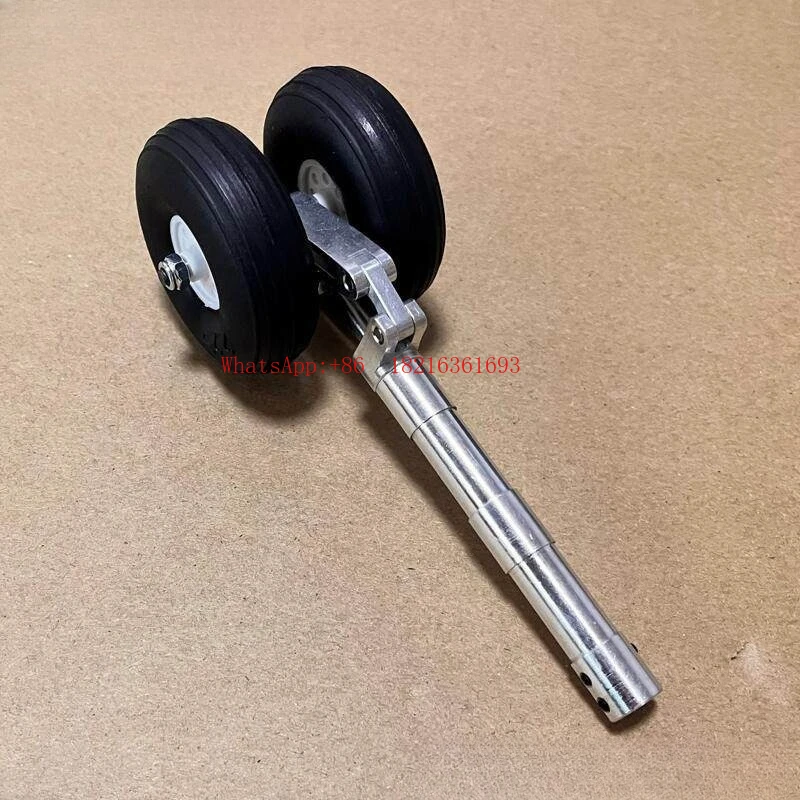 Model Aircraft RC Aircraft Accessories 85-185mm PU Double Wheel Kneeling Damping Shock Absorption Landing Alloy Frame