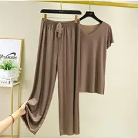 Women's Home Clothes Suit Of Lady House Summer Living Room Wear Autumn Loose Homewear Pants Two Piece Set For Women Cute Pajamas - Image 4