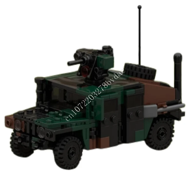 335PCS MOC City Transportation CROWS of Humvee Carriage Model Building Blocks Bricks Architecture DIY Creative Assembly Toy Gift