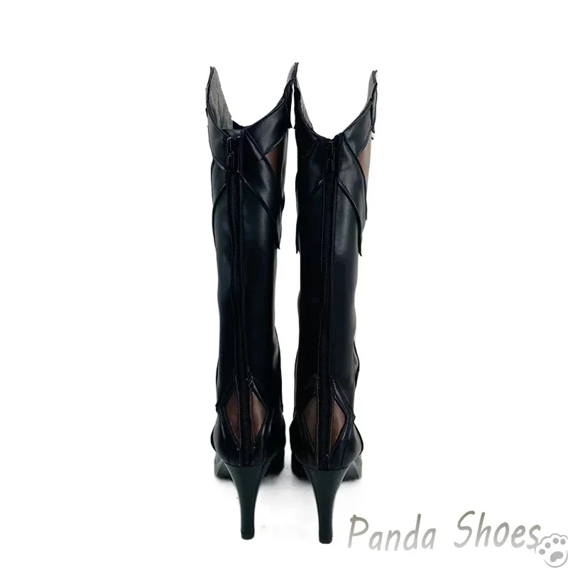 هونكاي: أحذية ستار ريل بلاك سواام التأثيرية لعبة الرسوم المتحركة كوس أحذية طويلة أزياء تنكرية كوميدية أحذية الدعامة لحفلات الهالوين #2