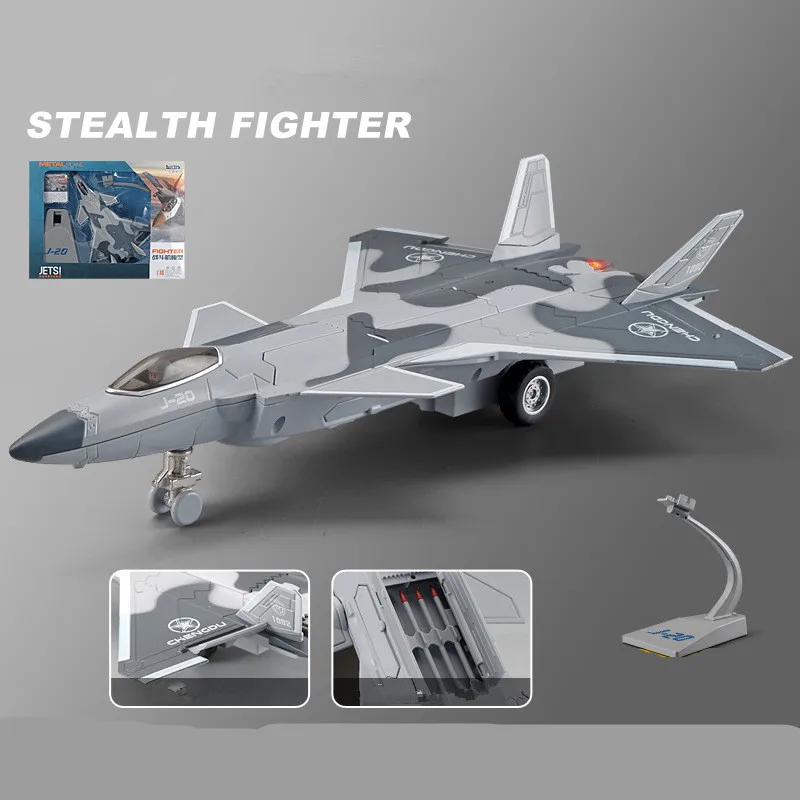 1: 48 alloy J20 fighter model,original packaging J15 aircraft accessories,classic collectible gift toys,wholesale